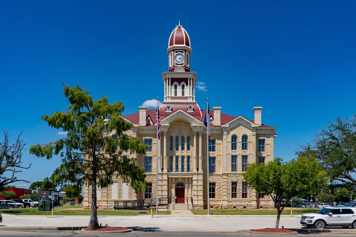 The Fannin County Courthouse in Bonham, Texas
